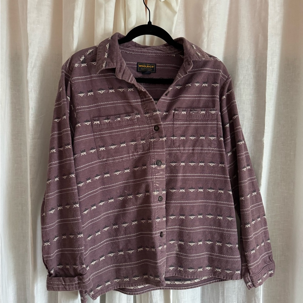 Woolrich Purple Button-Up Shirt